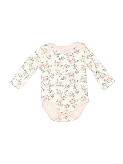 Pre-owned Duck Duck Goose Babies' Long Sleeve Onesie In White