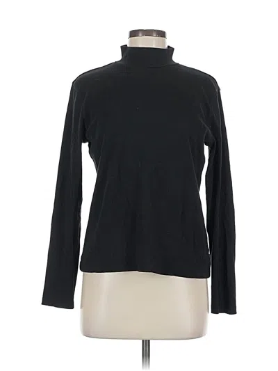 Pre-owned Liz Claiborne Long Sleeve Turtleneck In Black