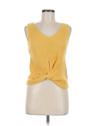 Pre-owned Moon & Madison Sweater Vest In Yellow