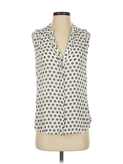 Pre-owned Bella Dahl Sleeveless Button Down Shirt In White