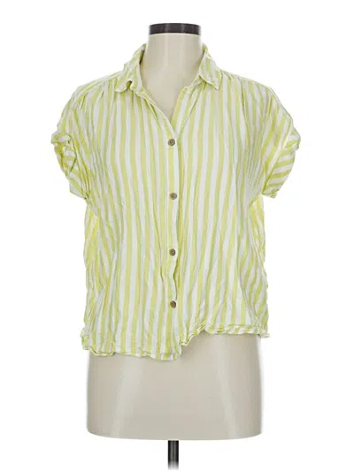 Pre-owned Beachlunchlounge Short Sleeve Blouse In Yellow