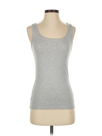 Pre-owned Gap Tank Top Silver Strapless Neckline Tops