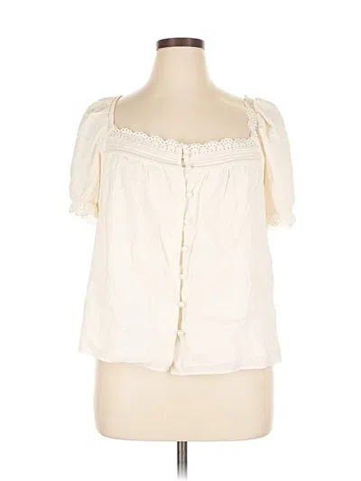 Opt Short Sleeve Blouse In Neutral