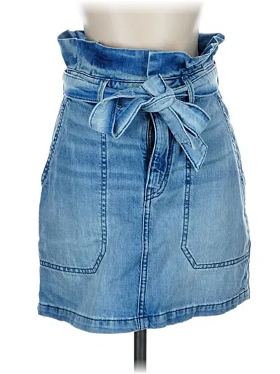 Pre-owned Free People Denim Skirt In Blue