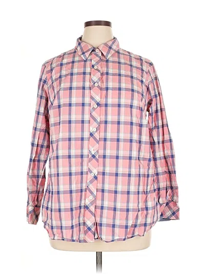 Pre-owned Talbots Long Sleeve Button Down Shirt In Pink