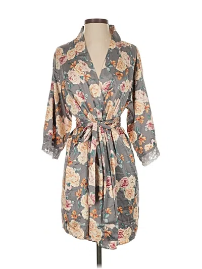 Pre-owned Flora Nikrooz Kimono In Gray