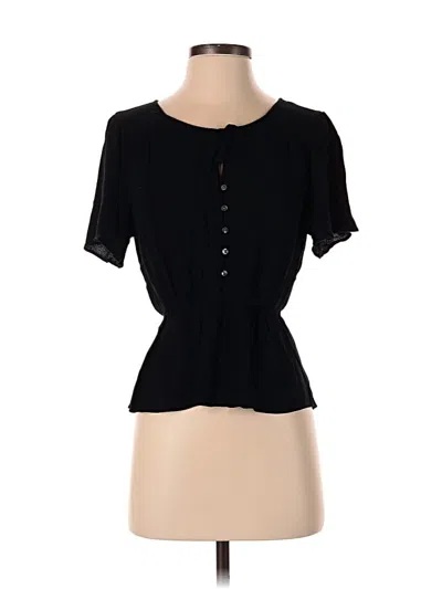 Pre-owned Abercrombie & Fitch Short Sleeve Blouse In Black