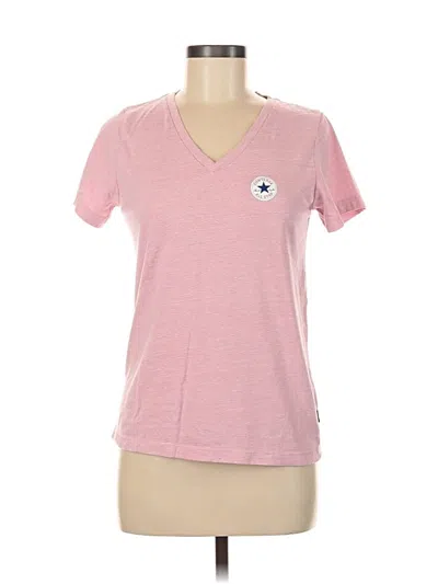 Pre-owned Converse Short Sleeve T-shirt In Pink