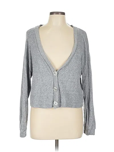 Pre-owned Zara Cardigan Sweater In Gray