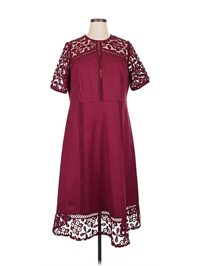 Pre-owned Asos Design Casual Dress In Burgundy