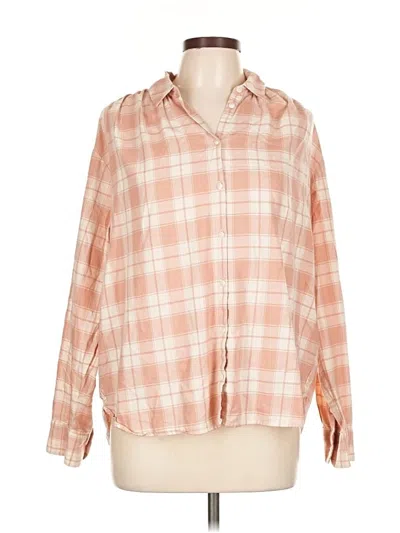 Pre-owned Madewell Long Sleeve Blouse In Orange