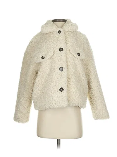 Pre-owned Zara Faux Fur Jacket In White