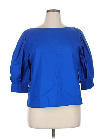 Laundry By Shelli Segal 3/4 Sleeve Blouse In Blue