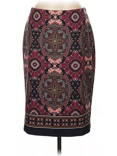 Pre-owned Talbots Formal Skirt In Burgundy