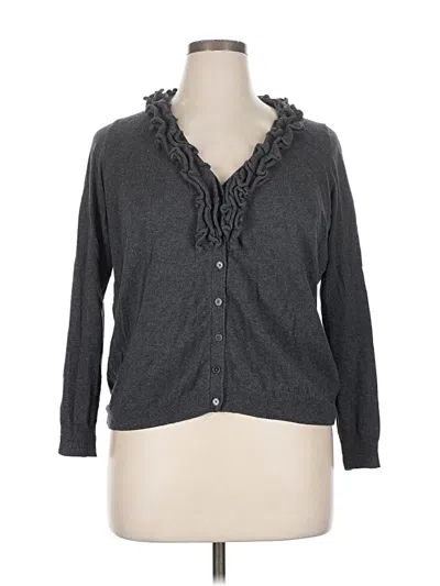 Pre-owned Talbots Cardigan Sweater In Gray