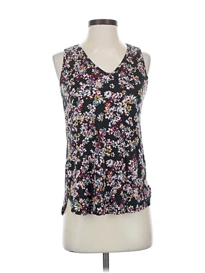 Pre-owned 24/7 Maurices Tank Top Black Plunge Neckline Tops