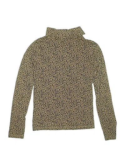 Pre-owned Crewcuts Kids' Long Sleeve Turtleneck In Brown