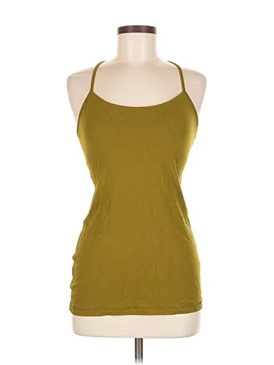 Pre-owned Lululemon Athletica Tank Top Green Halter Neckline Tops