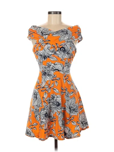 Pre-owned Asos Design Cocktail Dress In Orange