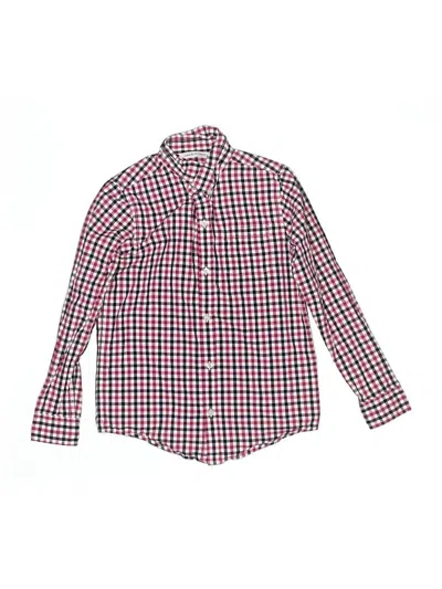 Pre-owned Janie And Jack Kids' Long Sleeve Button Down Shirt In Red