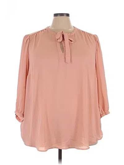 Pre-owned Torrid 3/4 Sleeve Blouse In Pink