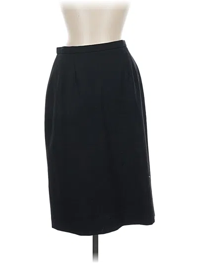Pre-owned Talbots Wool Skirt In Black