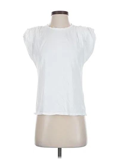 Pre-owned St. Roche Short Sleeve Top White Scoop Neck Tops