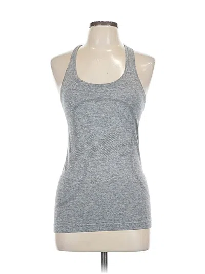 Pre-owned Lululemon Athletica Tank Top Gray Halter Neckline Tops