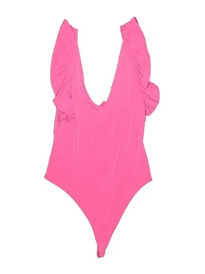 Pre-owned Leith Bodysuit In Pink