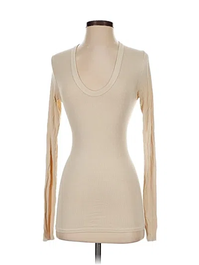 Pre-owned Enza Costa Long Sleeve T-shirt In White