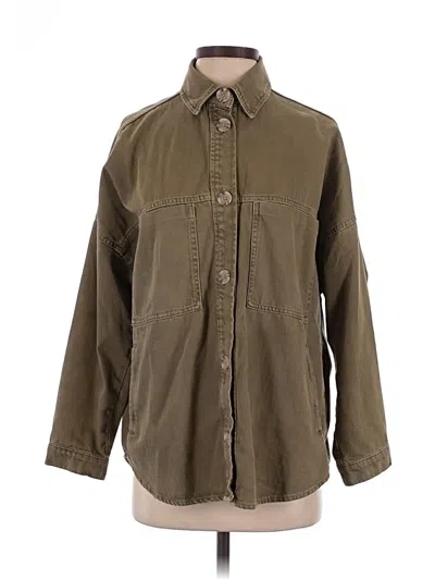 Pre-owned Zara Jacket In Green