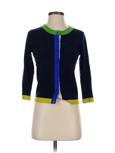 Pre-owned Kate Spade New York Wool Cardigan Sweater In Blue
