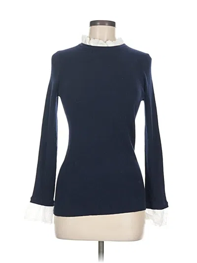 Pre-owned Tuckernuck Long Sleeve Top Blue Turtleneck Tops