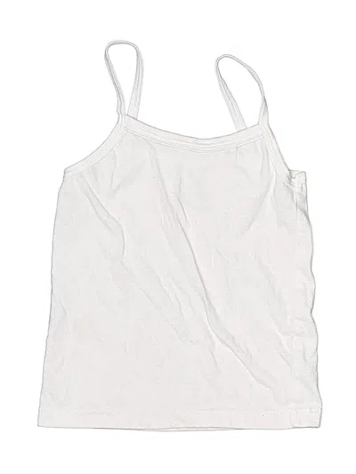 Pre-owned Hanes Kids' Tank Top White Halter Neckline Tops