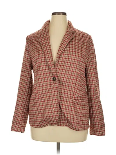 Pre-owned Lands' End Blazer Jacket In Red