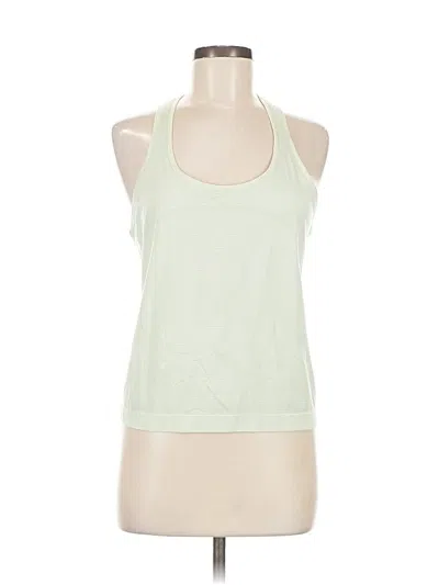 Pre-owned Lululemon Athletica Tank Top Green Halter Neckline Tops