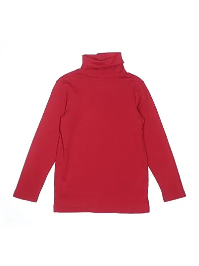 Pre-owned Primary Clothing Kids' Long Sleeve Turtleneck In Red