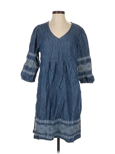 Pre-owned Jjill Casual Dress In Blue