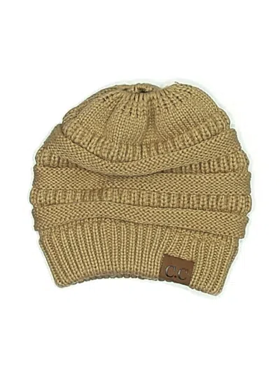 Pre-owned C.c Exclusives Beanie Hat In Brown