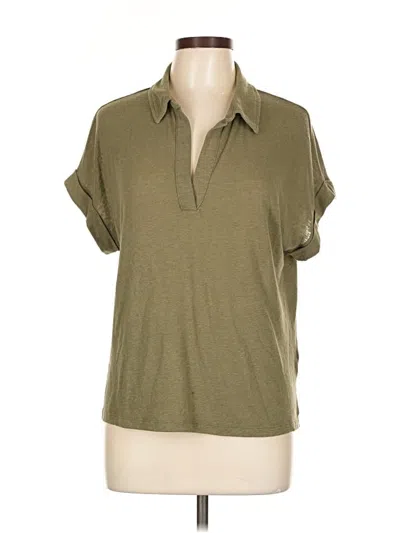 Pre-owned Banana Republic Factory Store Short Sleeve Polo Shirt In Green