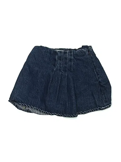 Pre-owned Zara Kids' Denim Skirt In Blue