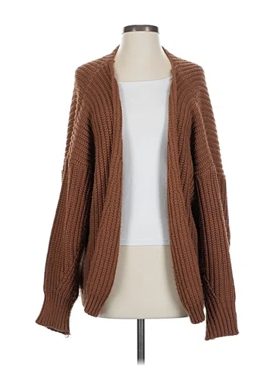 Pre-owned Missguided Cardigan Sweater In Brown