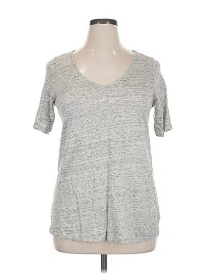 Pre-owned Torrid Short Sleeve Top Gray Scoop Neck Tops