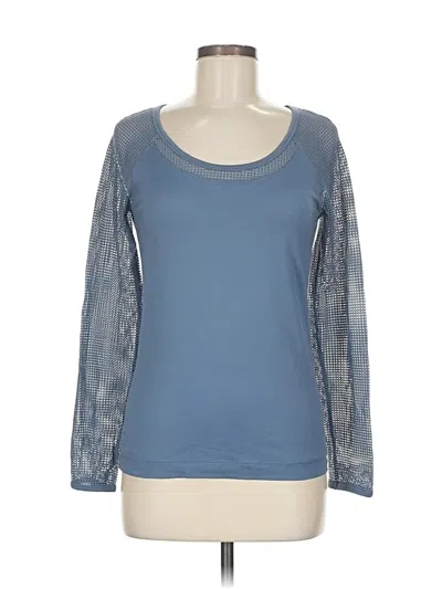 Pre-owned Lorna Jane Active Long Sleeve T-shirt In Blue