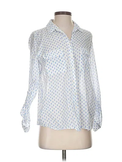 Pre-owned Gap Outlet Long Sleeve Polo Shirt In Blue