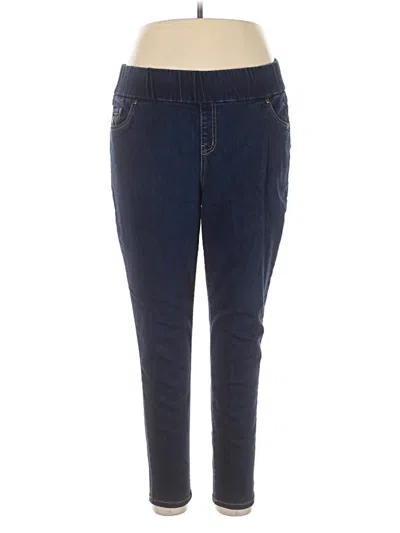 Pre-owned Jessica London Jeggings In Blue
