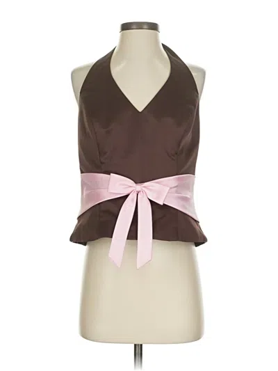 Pre-owned Alfred Angelo Sleeveless Blouse In Brown