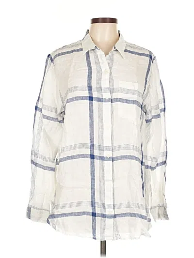Pre-owned Gap Long Sleeve Button Down Shirt In White