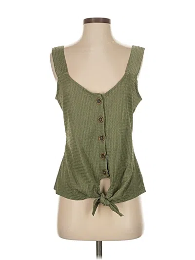 Pre-owned Sanctuary Sleeveless Top Green Sweetheart Neckline Tops