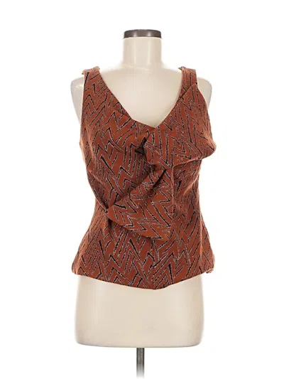 Pre-owned Eva Franco Sleeveless Blouse In Orange